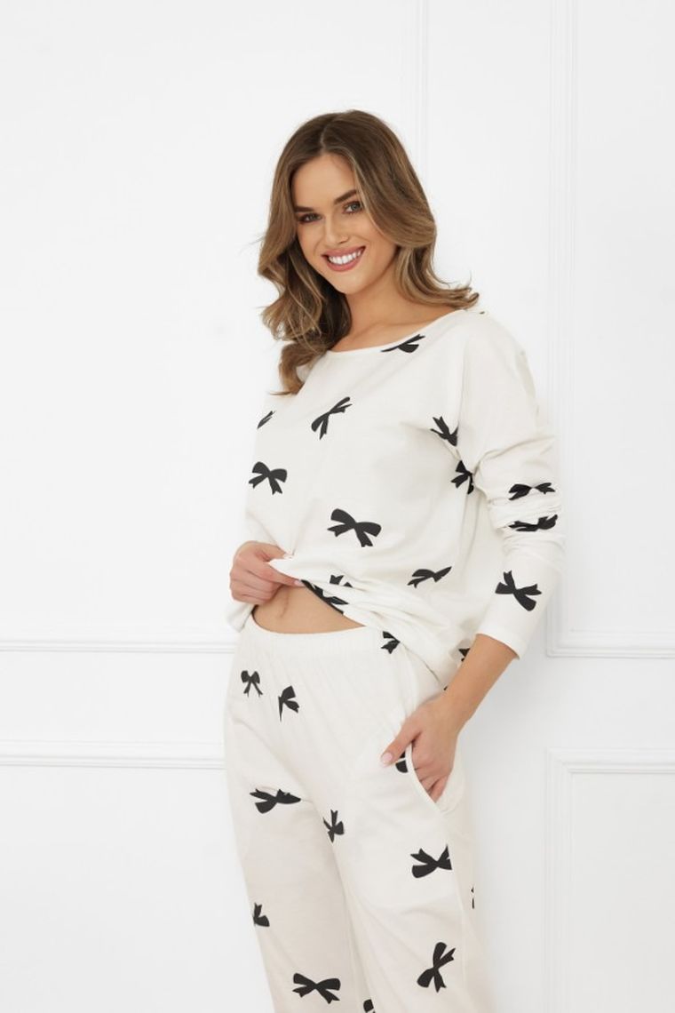 Piżama damska, biała, Italian Fashion