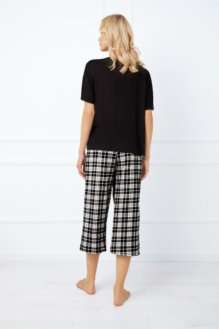 Piżama damska, czarna, Italian Fashion