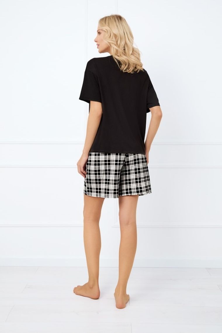 Piżama damska, czarna, Italian Fashion