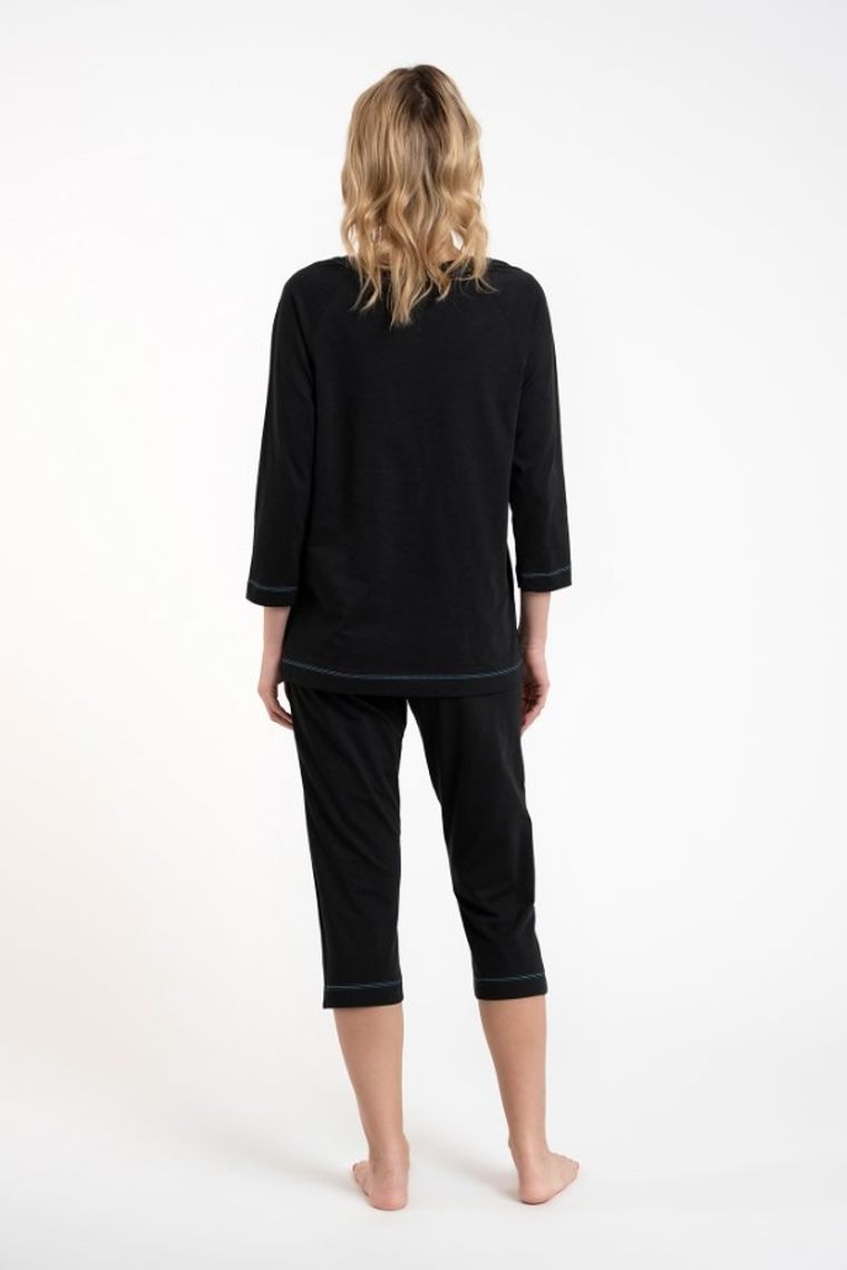 Piżama damska, czarna, Olza, Italian Fashion