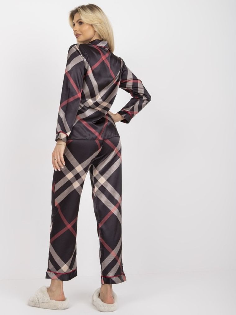 Piżama damska, czarna, Xsapienza