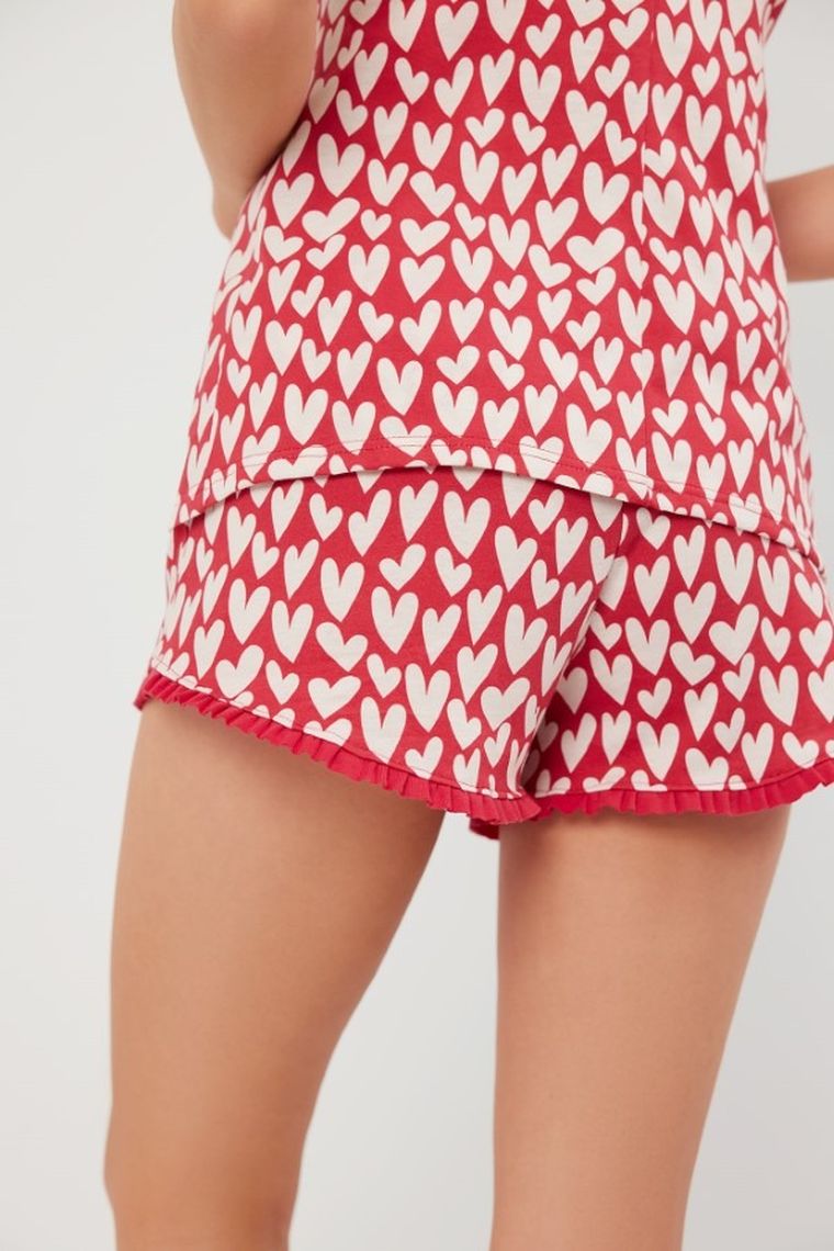 Piżama damska, czerwona, Evora, Italian Fashion