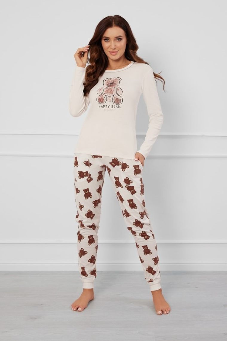 Piżama damska, ecru, Bima, Italian Fashion