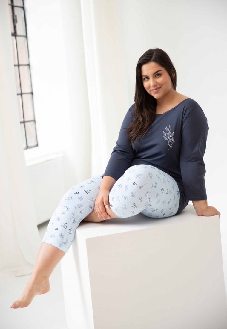 Piżama damska, mix, Magnolia, Taro