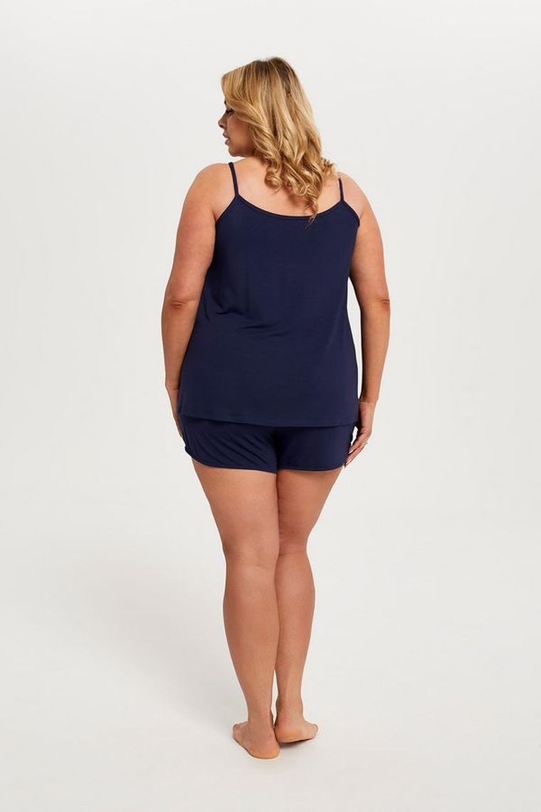 Piżama damska, plus size, granatowa, Song, Italian Fashion