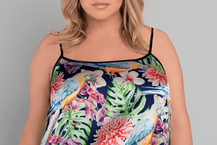 Piżama damska, plus size, mix, Polinezja, Italian Fashion