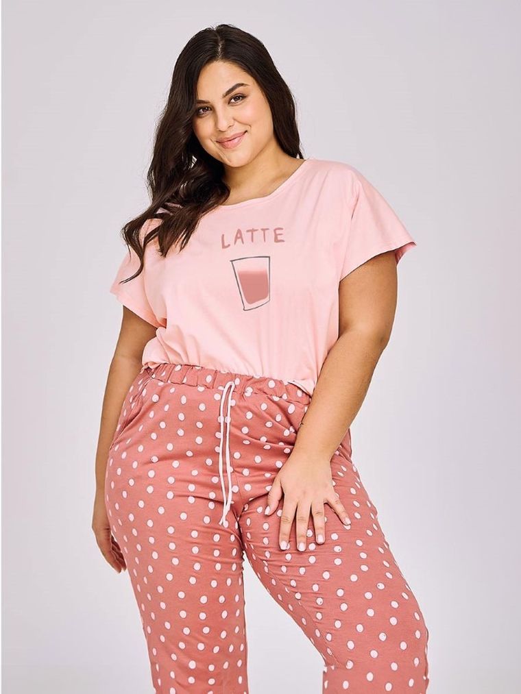 Piżama damska, plus size, mix, Taro