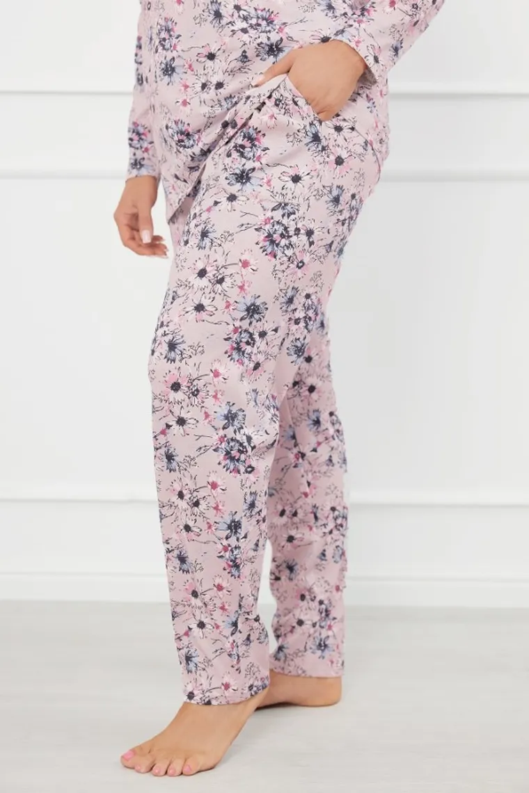 Piżama damska, plus size, różowa, Toliana, Italian Fashion