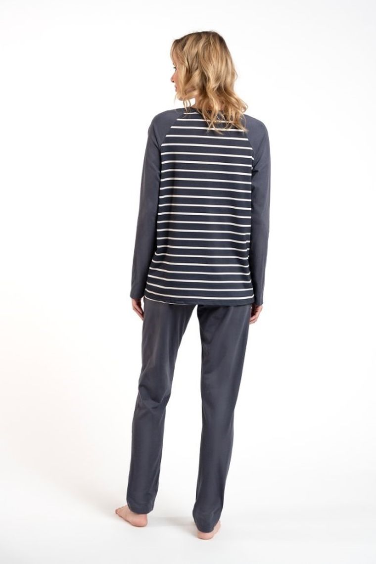 Piżama damska, plus size, szara, Oda, Italian Fashion