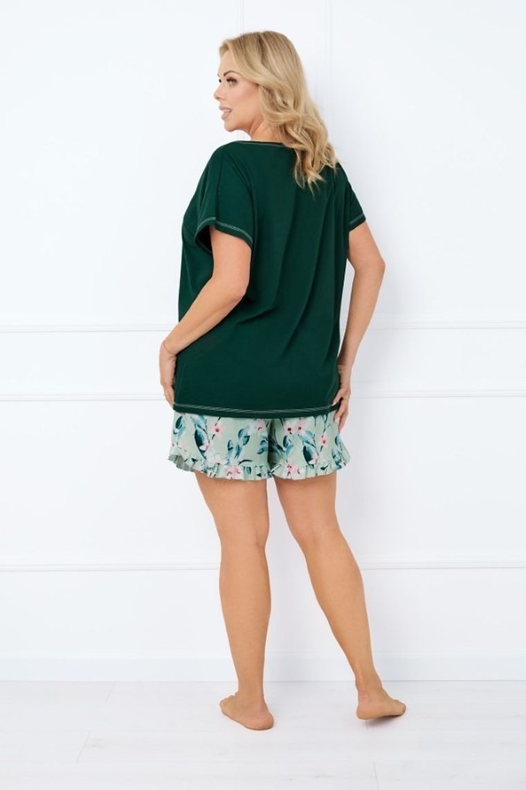 Piżama damska, plus size, zielona, Italian Fashion