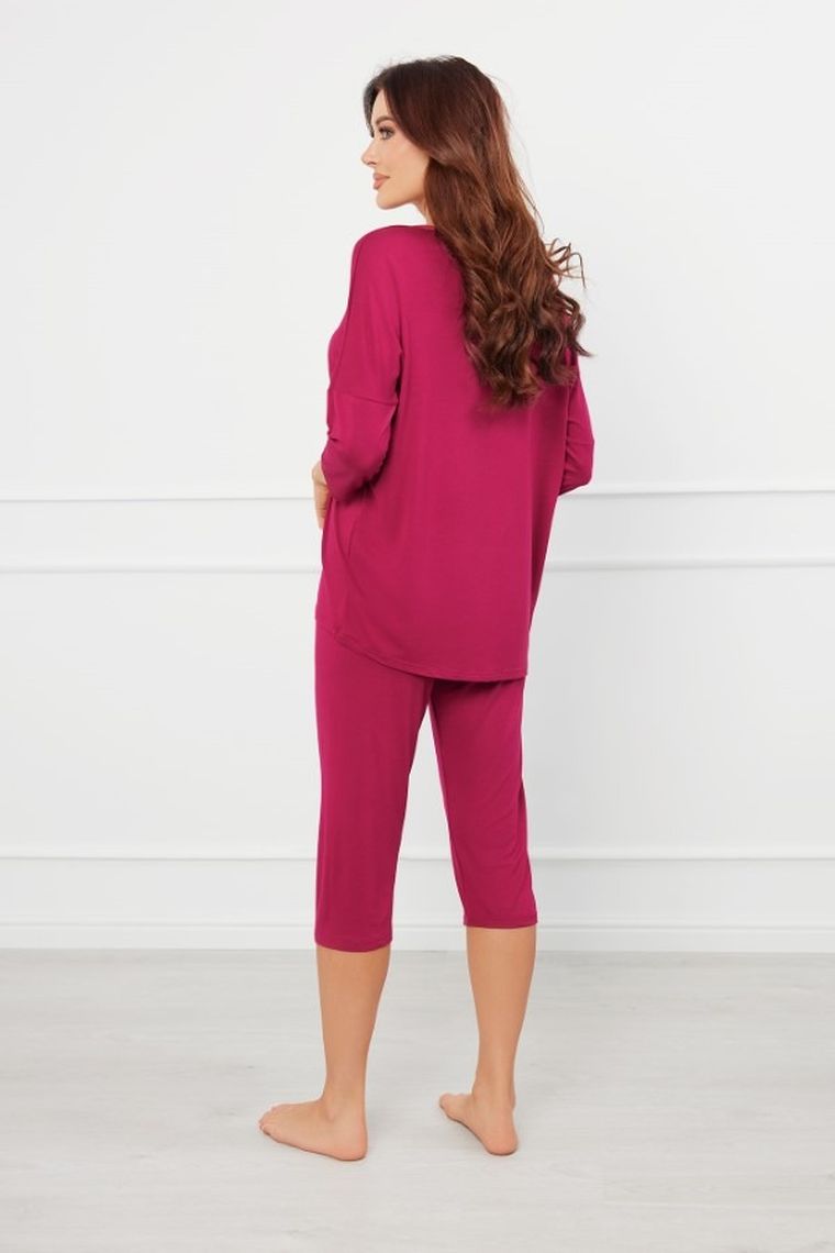 Piżama damska, różowa, Natura, Italian Fashion