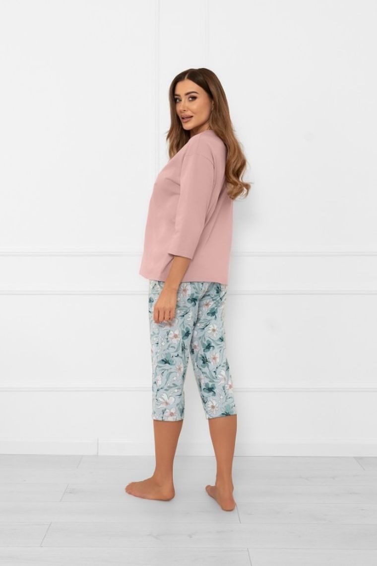 Piżama damska, różowa, Perlis, Italian Fashion
