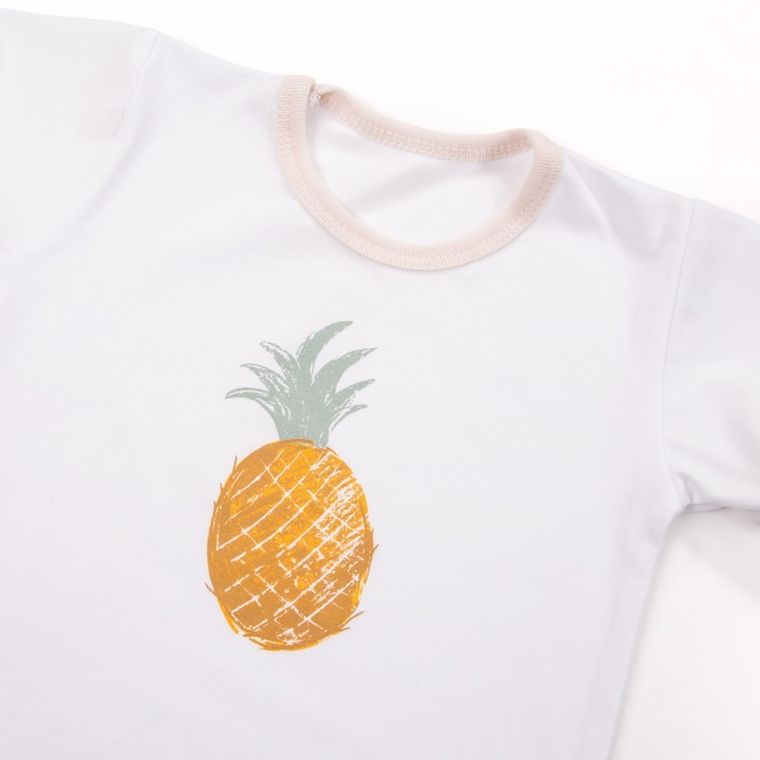 Piżama dziecięca, biało-beżowa, Eevi