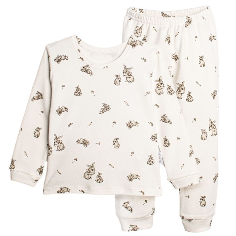 Piżama dziewczęca, beżowa, Nicol