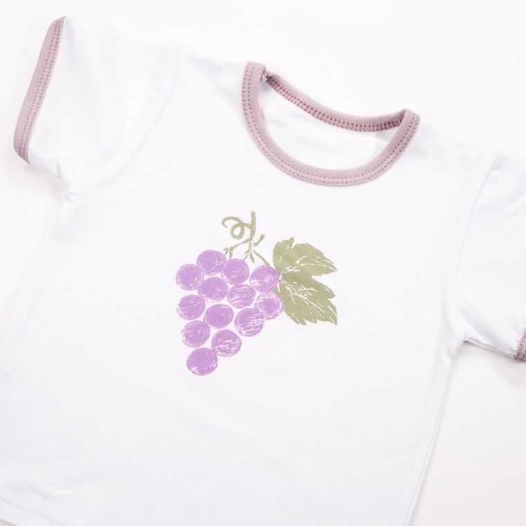 Piżama dziewczęca, biało-fioletowa, Eevi