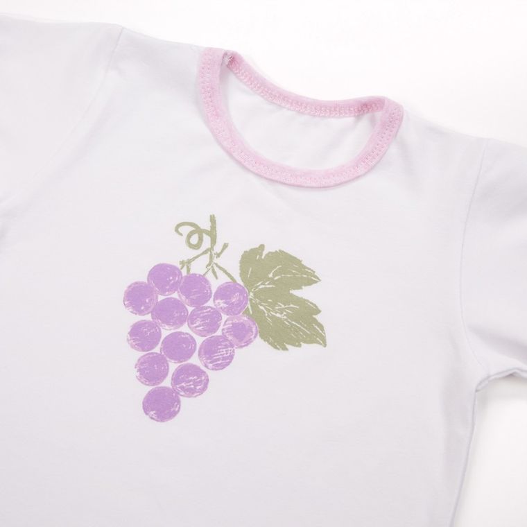 Piżama dziewczęca, biało-fioletowa, Eevi