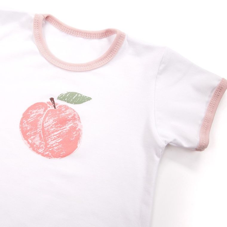 Piżama dziewczęca, biało-różowa, Eevi