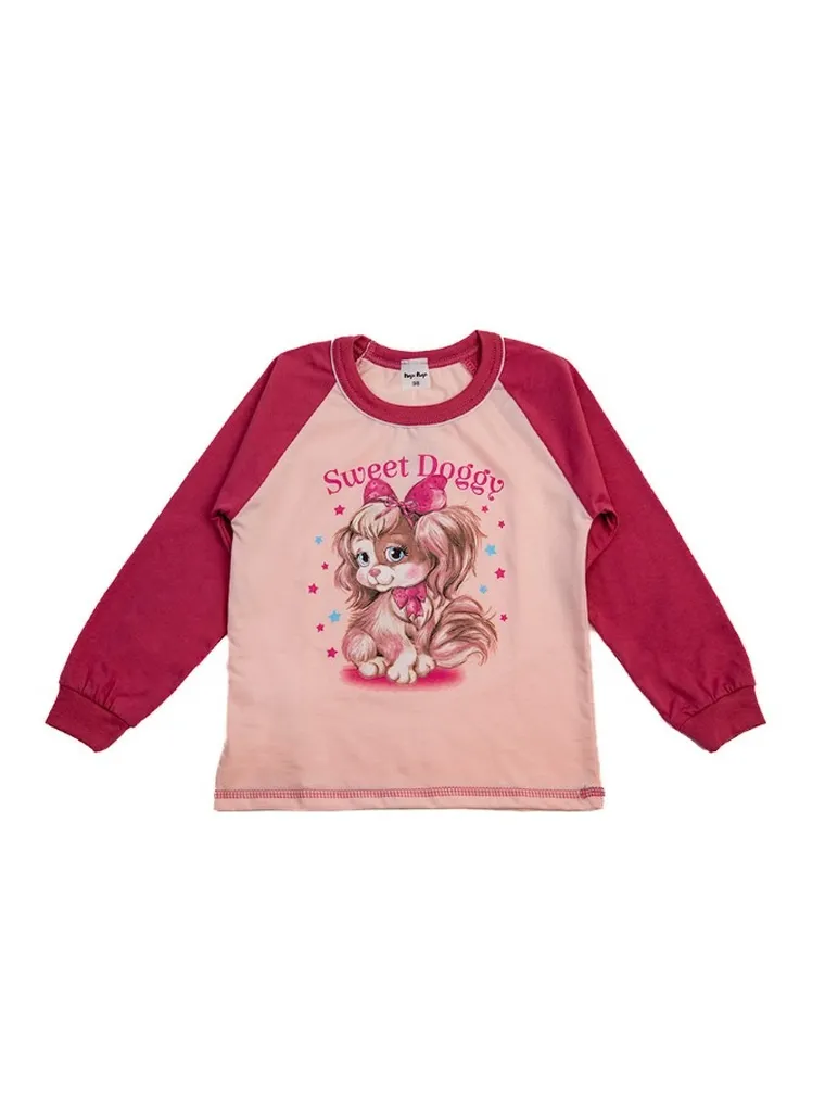 Piżama dziewczęca, ciemnoróżowa, Tup Tup