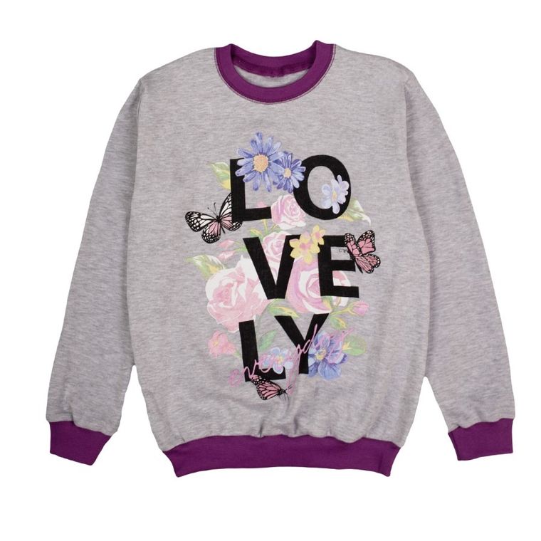 Piżama dziewczęca, szaro-fioletowa, Tup Tup