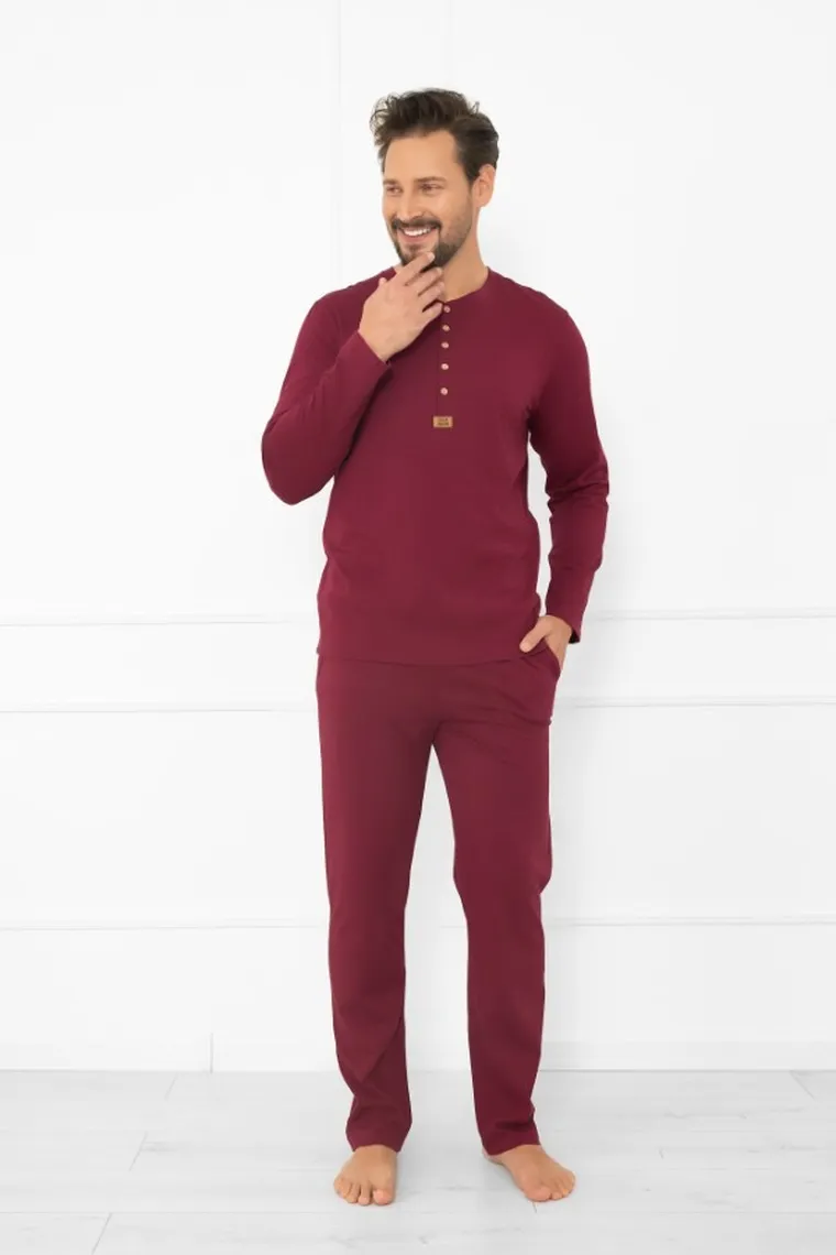 Piżama męska, bordowa, Gerard, Italian Fashion