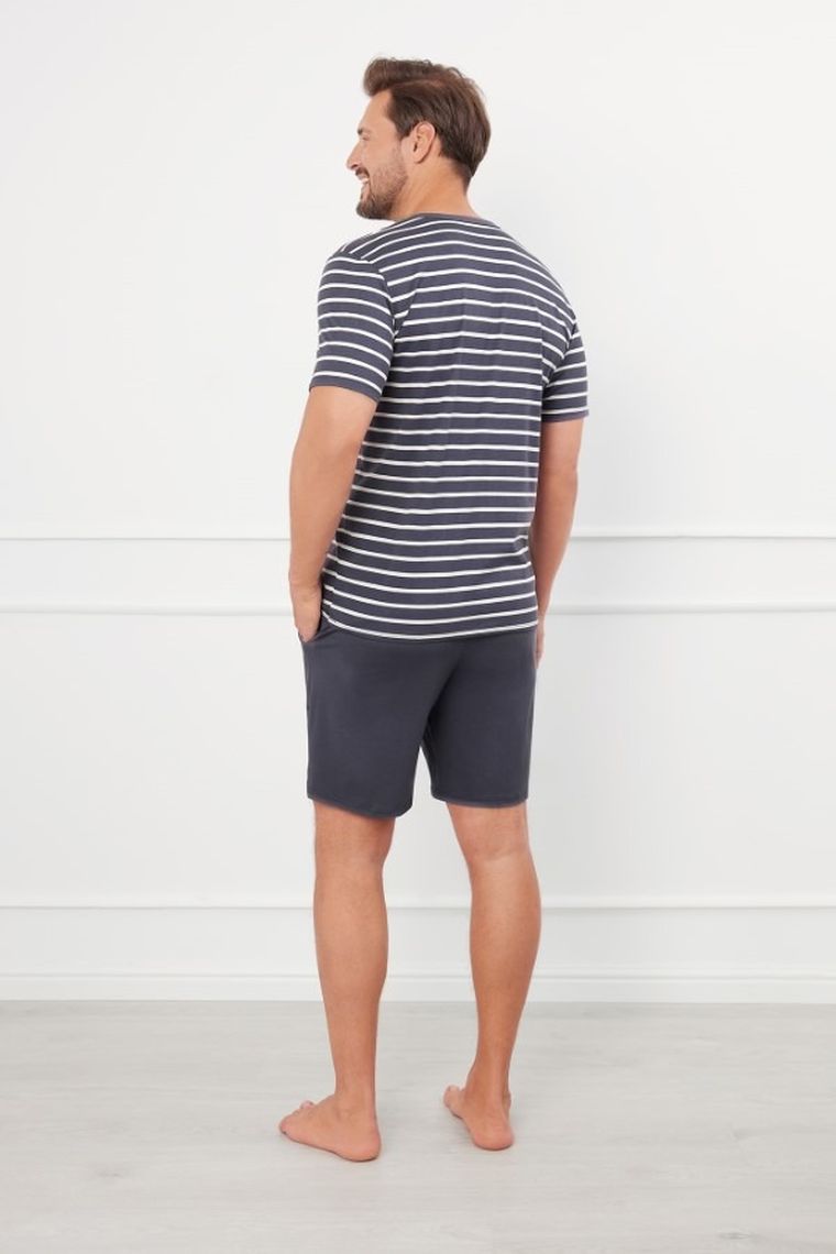 Piżama męska, grafitowa, Bert, Italian Fashion