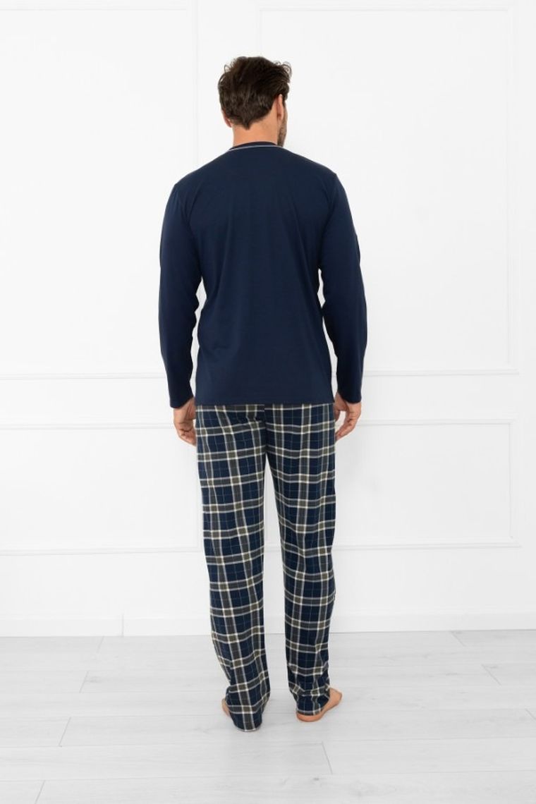 Piżama męska, granatowa, Andreas, Italian Fashion