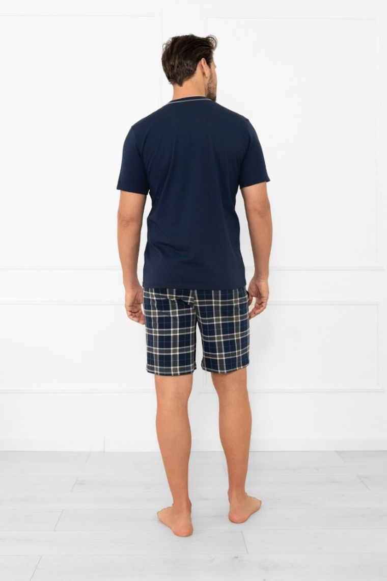 Piżama męska, granatowa, Andreas, Italian Fashion