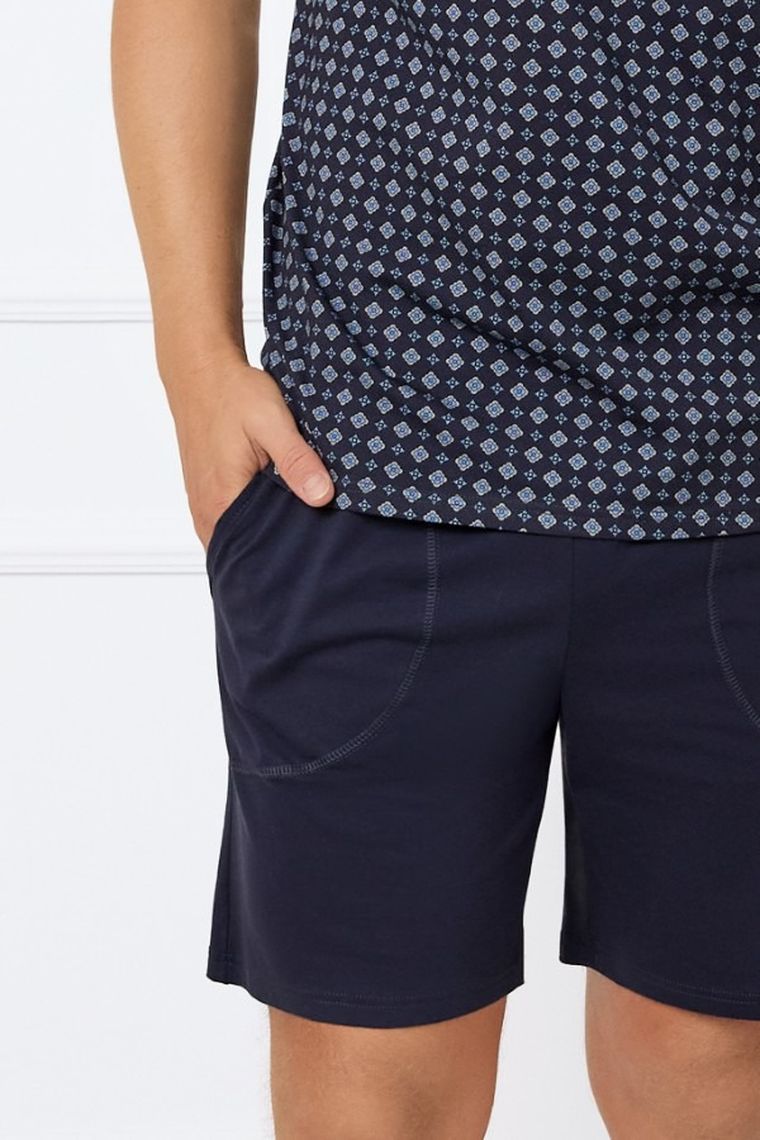 Piżama męska, granatowa, Italian Fashion
