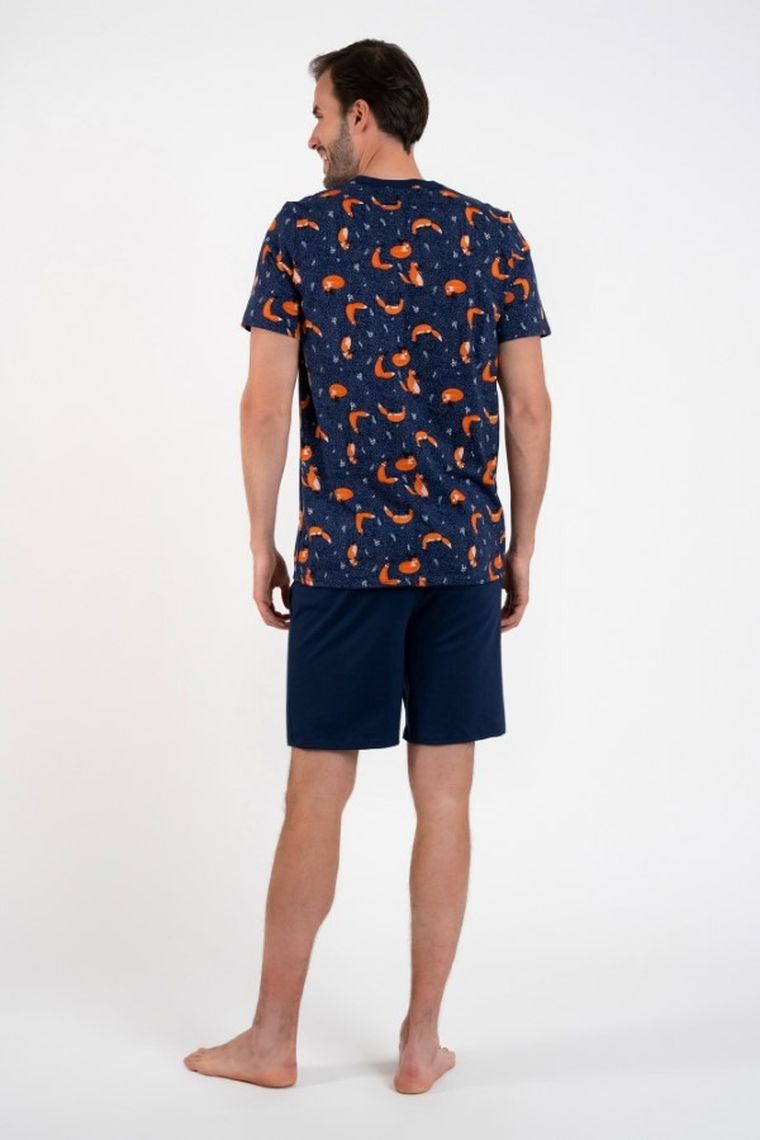 Piżama męska, granatowa, Witalis, Italian Fashion