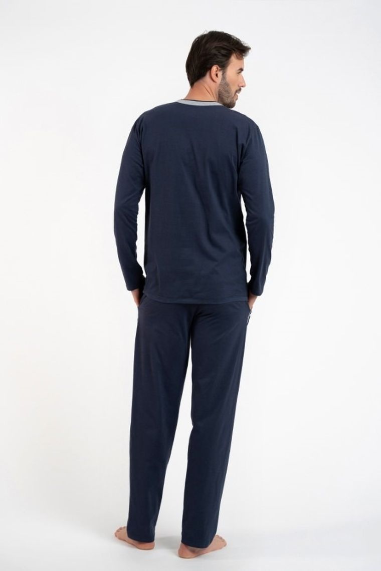 Piżama męska, granatowa, Zbyszek, Italian Fashion