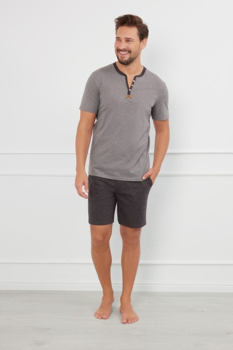 Piżama męska, szara, Juliusz, Italian Fashion
