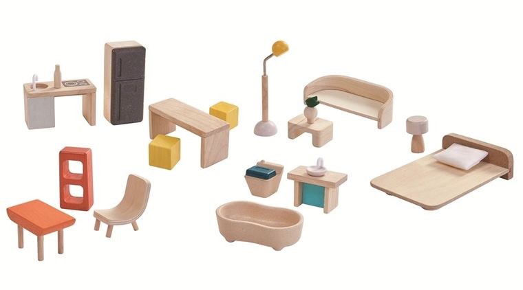 Plan Toys, składany domek dla lalek