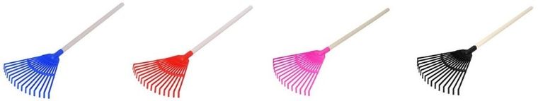 Plasto, grabie z drewnianą rączką, 80 cm