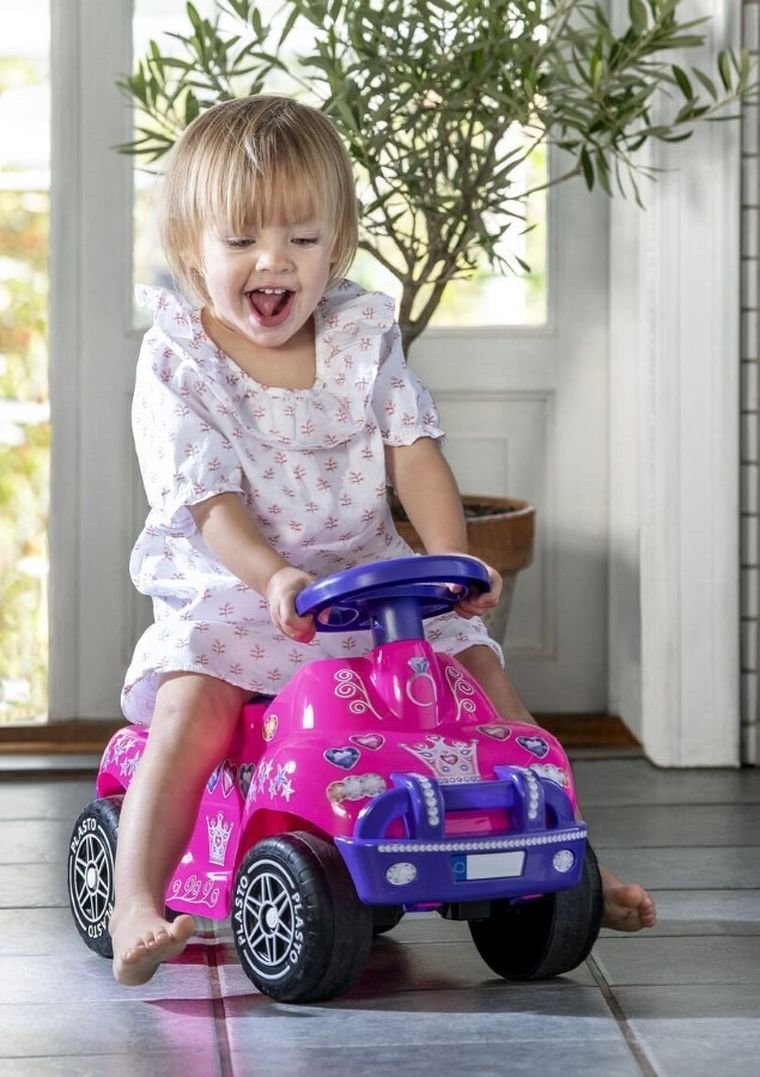 Plasto, jeździk z cichymi kołami, księżniczka