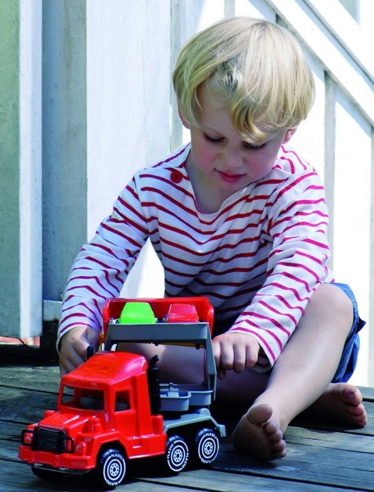 Plasto, tir laweta z samochodami, 47 cm