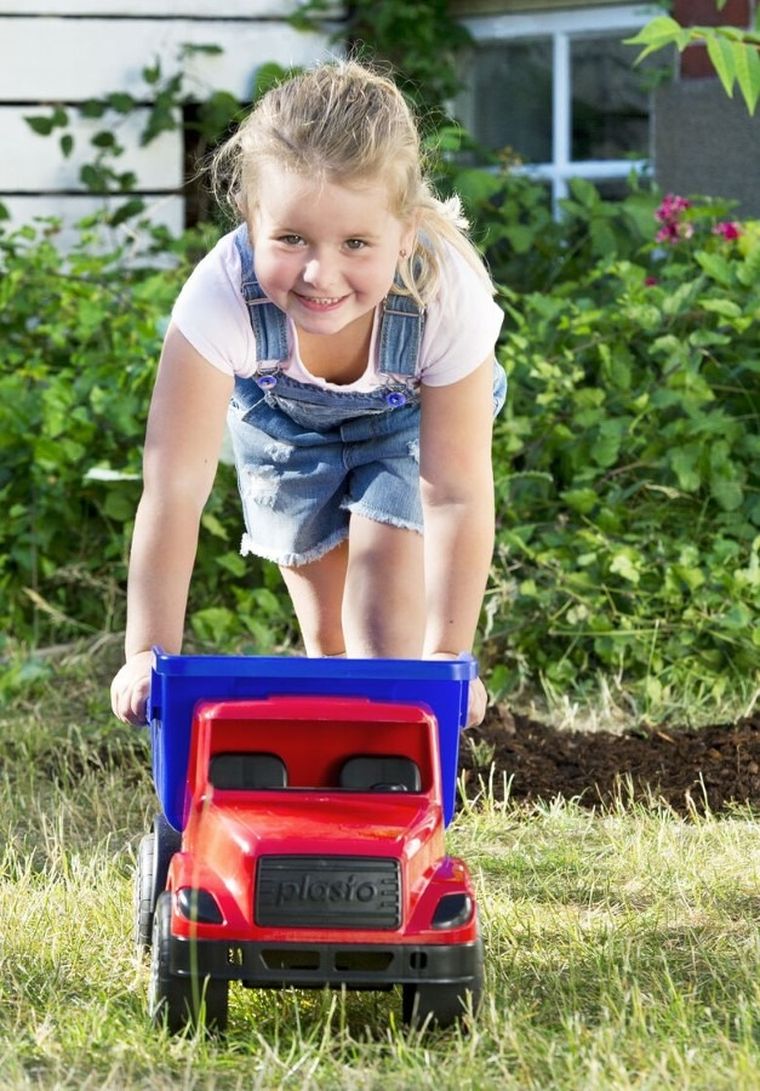 Plasto, wywrotka, duży pojazd budowlany, 60 cm