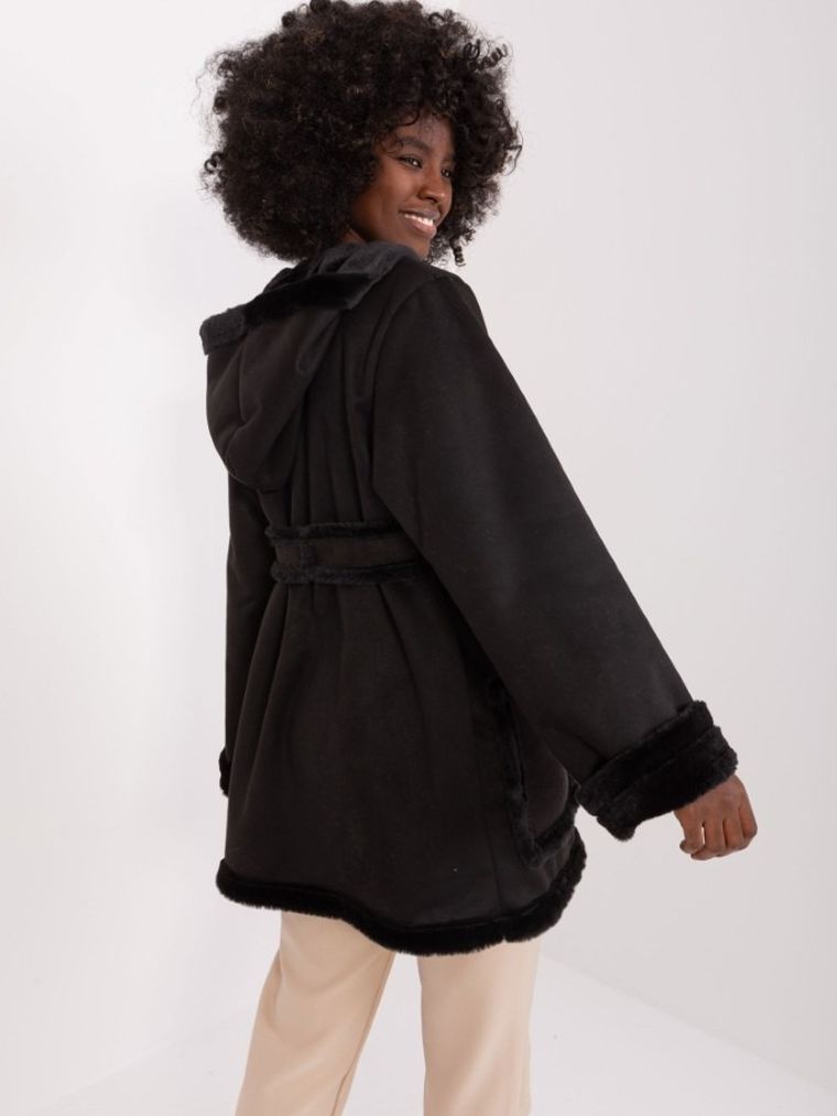 Płaszcz damski, czarny, Lakerta