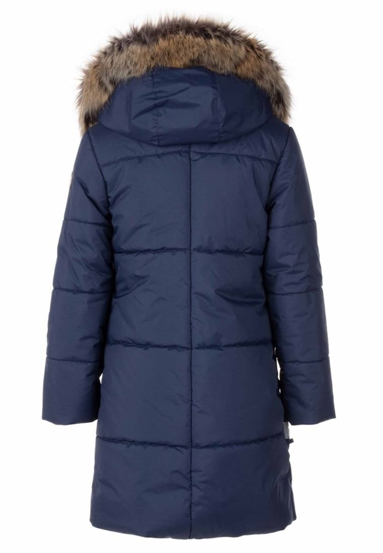 Płaszcz dziewczęcy z kapturem, niebieski, Lenne