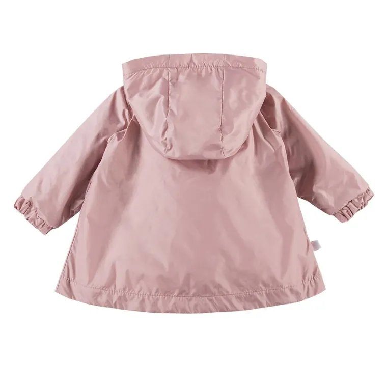 Płaszcz dziewczęcy z kapturem, różowy, Eevi