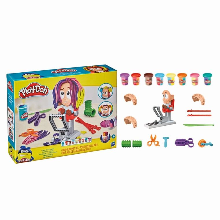 Play-Doh, Fryzjer, 8 tub, zestaw kreatywny