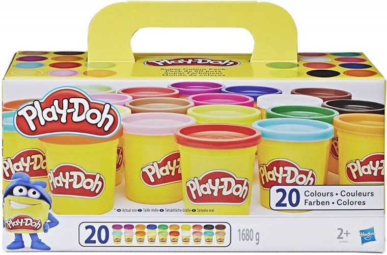 Play-Doh, Kolorowa walizka, 20 tub, zestaw