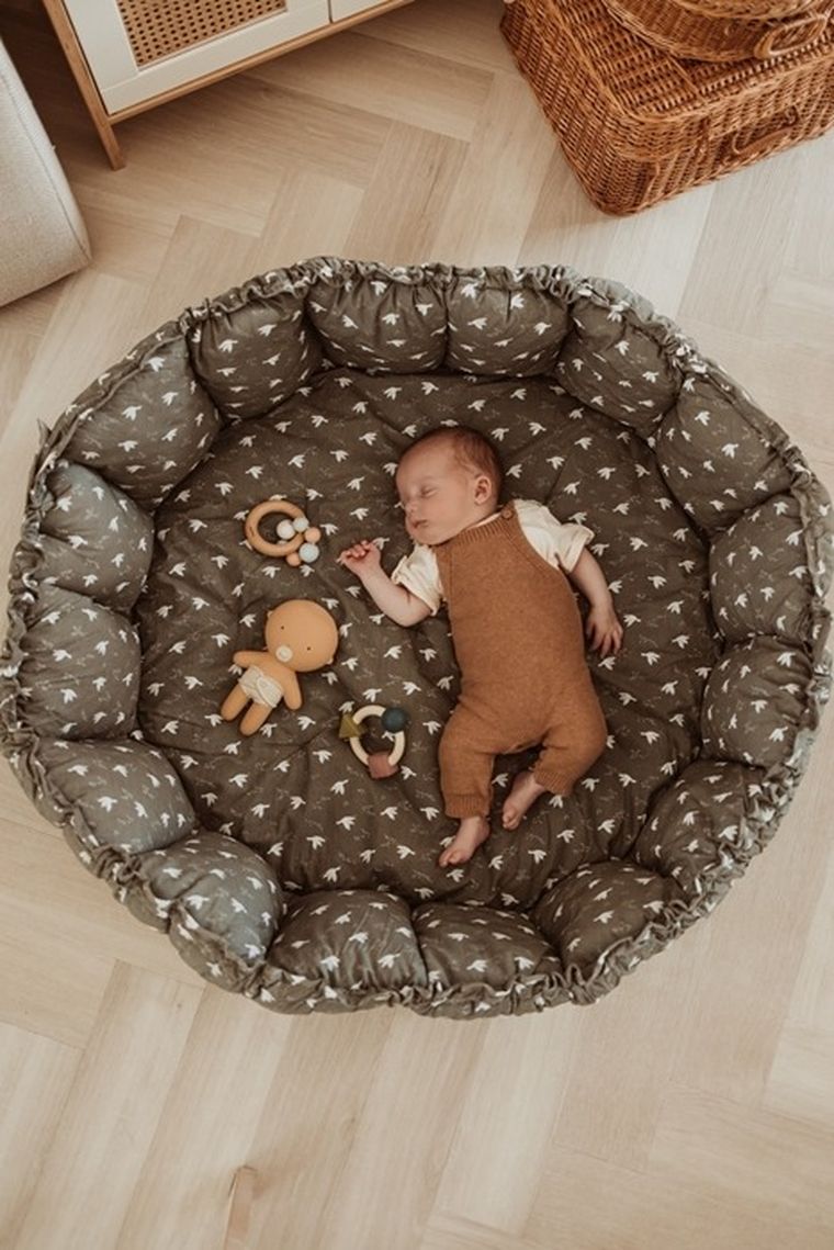 Play&Go, Bloom Organic, mata do zabawy, gniazdo niemowlęce, Birds