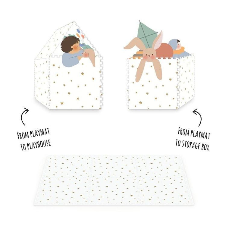 Play&Go, mata piankowa, dwustronna, Treehouse, 120-180 cm