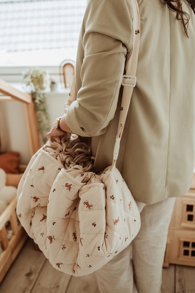 Play&Go, Soft, mata i worek na zabawki, Organic Rabbit, 120 cm