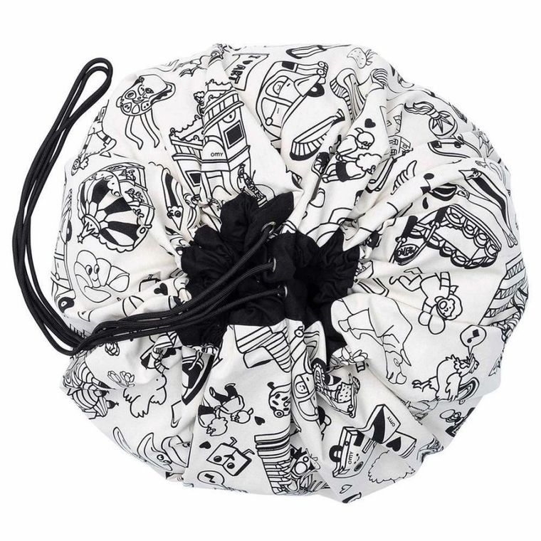 Play&Go, worek na zabawki i mata do zabawy do kolorowania, OMY, Paris, 140 cm