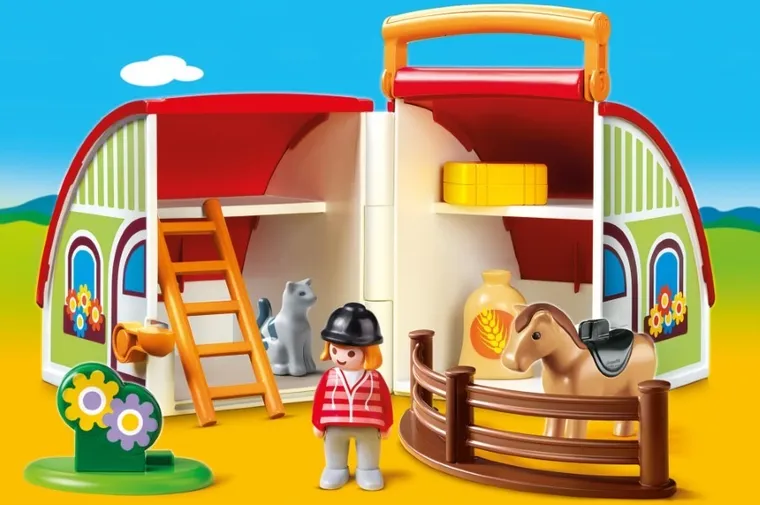 Playmobil, 1.2.3., Moja przenośna stadnina, 70180