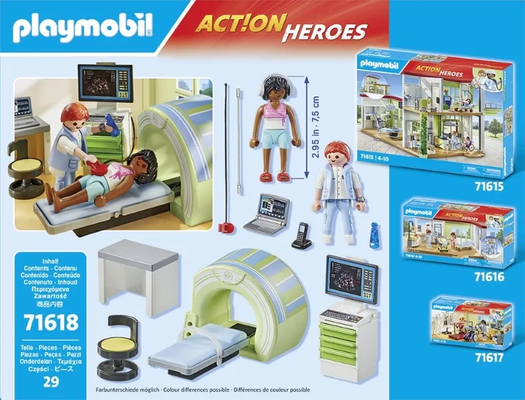 Playmobil, Action Heroes, Pacjent podczas rezonansu magnetycznego, 71618