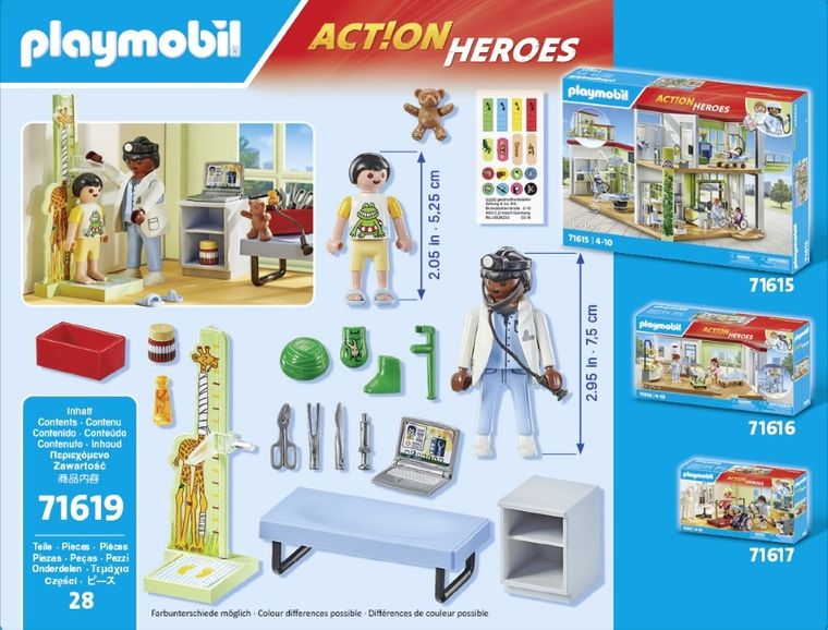 Playmobil, Action Heroes, Pediatra z pluszowym misiem, 71619
