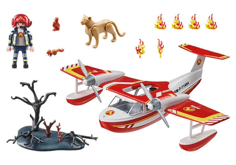 Playmobil, Action Heroes, Samolot straży pożarnej z funkcją gaszenia pożaru, 71463