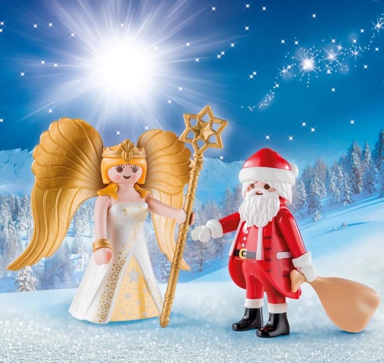 Playmobil, Christmas, Mikołaj i aniołek, 9498